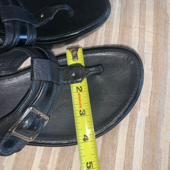 COLE Haan Black Leather Sandals By Nike Air. Sz 10/11 - Picture 6 of 13